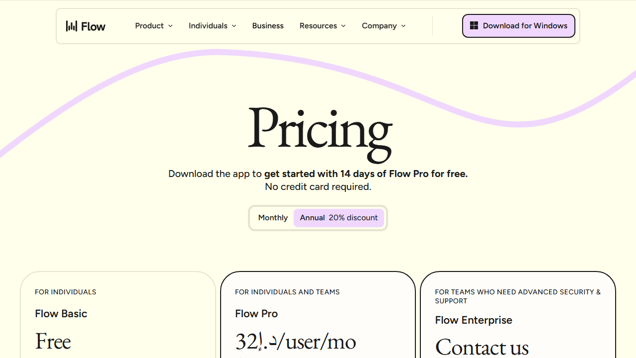 Wispr Flow pricing plans